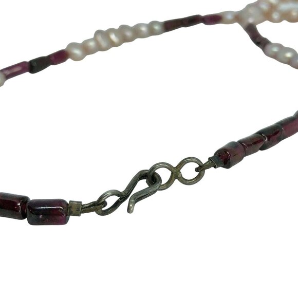 Vintage Beaded Necklace & Earrings Set Red White Snallygaster Store - Picture 8 of 12